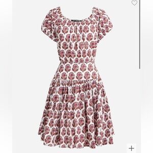 J. Crew Floral Red and White Mini Dress